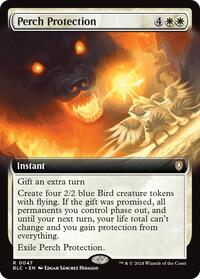Magic: The Gathering Single - Commander: Bloomburrow - Perch Protection (Extended Art) - Rare/0047 - Lightly Played