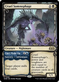 Magic: The Gathering Single - Wilds of Eldraine - Cruel Somnophage (Showcase) - Rare/0286 Lightly Played