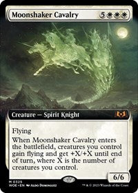Magic: The Gathering Single - Wilds of Eldraine - Moonshaker Cavalry (Extended Art) (Foil) - Mythic/0325 Lightly Played