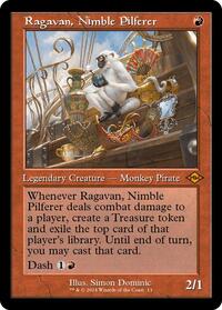 Magic: The Gathering Single - Modern Horizons 2 - Ragavan, Nimble Pilferer (Retro Frame) - Mythic/0011 - FOIL Lightly Played