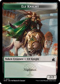 Magic: The Gathering Single - Ravnica Remastered - Elf Knight // Centaur Double-Sided Token (Foil) - Token/0015 // 0010 Lightly Played