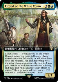 Magic: The Gathering Single - Commander: The Lord of the Rings: Tales of Middle-earth - Elrond of the White Council (Extended Art) - Rare/0134 - Lightly Played