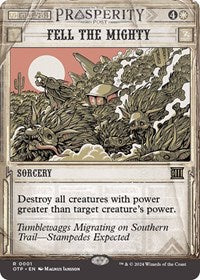 Magic: The Gathering Single - Outlaws of Thunder Junction: Breaking News - Fell the Mighty - Rare/0001 - Lightly Played