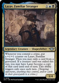 Magic: The Gathering Single - Outlaws of Thunder Junction - Lazav, Familiar Stranger - FOIL Uncommon/0216 Lightly Played