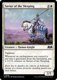 Magic: The Gathering Single - Wilds of Eldraine - Savior of the Sleeping (Foil) - Common/0028 Lightly Played