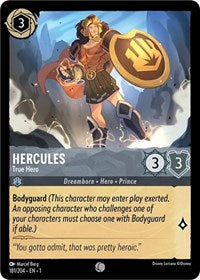 Disney Lorcana Single - First Chapter - Hercules, True Hero - Common/181 Lightly Played