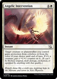 Magic: The Gathering Single - March of the Machine - Angelic Intervention (Foil) - Common/0005 - Lightly Played