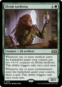 Magic: The Gathering Single - Wilds of Eldraine - Elvish Archivist - FOIL Rare/0168 Lightly Played