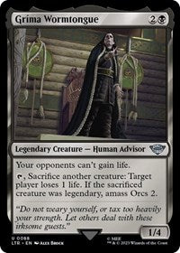 Magic: The Gathering Single - Universes Beyond: The Lord of the Rings: Tales of Middle-earth - Grima Wormtongue (Foil) - Uncommon/0088 - Lightly Played