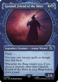 Magic: The Gathering Single - Universes Beyond: The Lord of the Rings: Tales of Middle-earth - Gandalf, Friend of the Shire (Showcase) - Uncommon/0308 - Lightly Played