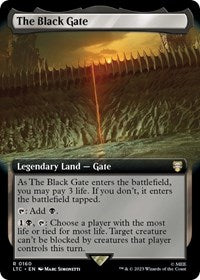 Magic: The Gathering Single - Commander: The Lord of the Rings: Tales of Middle-earth - The Black Gate (Extended Art) - Rare/0160 - Lightly Played
