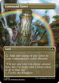 Magic: The Gathering Single - Commander Masters - Command Tower (Borderless) - FOIL Common/0659 - Lightly Played