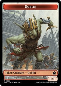 Magic: The Gathering Single - Ravnica Remastered - Goblin (0008) // Angel (0003) Double-Sided Token (Foil) - Token/0008 // 0003 Lightly Played