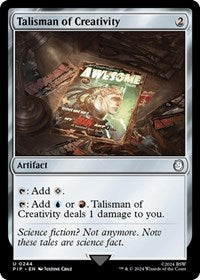 Magic: The Gathering Single - Universes Beyond: Fallout - Talisman of Creativity - FOIL Uncommon/0244 Lightly Played