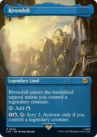 Magic: The Gathering Single - Universes Beyond: The Lord of the Rings: Tales of Middle-earth - Rivendell (Borderless) (Foil) - Rare/0344 - Lightly Played