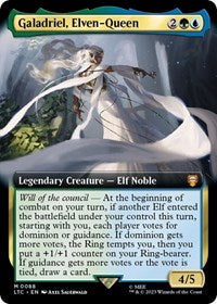 Magic: The Gathering Single - Commander: The Lord of the Rings: Tales of Middle-earth - Galadriel, Elven-Queen (Extended Art) - Mythic/0088 - Lightly Played