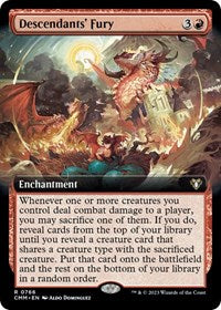 Magic: The Gathering Single - Commander Masters - Descendants' Fury (Extended Art) - Rare/0766 Lightly Played