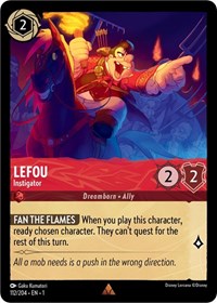 Disney Lorcana Single - First Chapter - Lefou, Instigator - FOIL Rare/112 Lightly Played