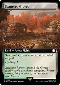 Magic: The Gathering Single - Universes Beyond: Fallout - Scattered Groves (Extended Art) - FOIL Rare/0505 Lightly Played