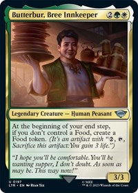 Magic: The Gathering Single - Universes Beyond: The Lord of the Rings: Tales of Middle-earth - Butterbur, Bree Innkeeper (Foil) - Uncommon/0197 - Lightly Played
