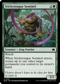 Magic: The Gathering Single - Bloomburrow - Stickytongue Sentinel - FOIL Common/0193 - Lightly Played