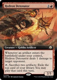 Magic: The Gathering Single - Commander: March of the Machine - Hedron Detonator (Extended Art) - Rare/0118 - Lightly Played