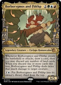 Magic: The Gathering Single - March of The Machine - Borborygmos and Fblthp (Showcase) (Foil) - Mythic/0303 - Lightly Played