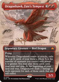 Magic: The Gathering Single - Bloomburrow - Dragonhawk, Fate's Tempest (Borderless) - Mythic/0291 - Lightly Played