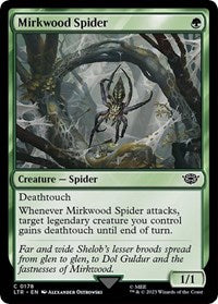 Magic: The Gathering Single - Universes Beyond: The Lord of the Rings: Tales of Middle-earth - Mirkwood Spider (Foil) - Common/0178 - Lightly Played