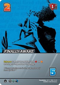 Universus Single - Challenger Series: Cowboy Bebop and Trigun Stampede - Finally Awake (Alternate Art) - Alternate Art Common/15 - Lightly Played