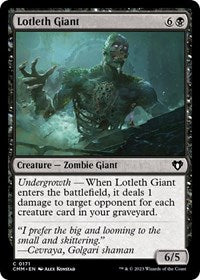 Magic: The Gathering Single - Commander Masters - Lotleth Giant - FOIL Common/0171 - Lightly Played