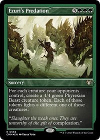Magic: The Gathering Single - Commander Masters - Ezuri's Predation (Foil Etched) - Rare/0558 - Lightly Played