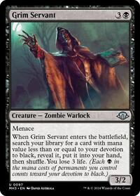 Magic: The Gathering Single - Modern Horizons 3 - Grim Servant - FOIL Uncommon/0097 - Lightly Played