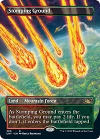 Magic: The Gathering - Unfinity - Stomping Ground (Borderless) - FOIL Rare/280 - Lightly Played