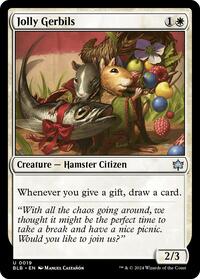 Magic: The Gathering Single - Bloomburrow - Jolly Gerbils - FOIL Uncommon/0019 - Lightly Played