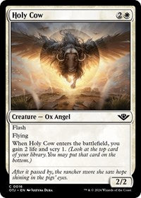 Magic: The Gathering Single - Outlaws of Thunder Junction - Holy Cow - FOIL Common/0016 Lightly Played