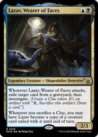 Magic: The Gathering Single - Murders at Karlov Manor - Lazav, Wearer of Faces - FOIL Rare/0216 Lightly Played