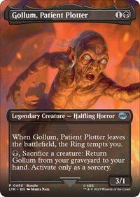 Magic: The Gathering Single - Universes Beyond: The Lord of the Rings: Tales of Middle-earth - Gollum, Patient Plotter (Borderless) - Uncommon/0450 - Lightly Played