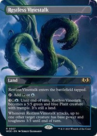 Magic: The Gathering Single - Wilds of Eldraine - Restless Vinestalk (Borderless) - Rare/0307 Lightly Played