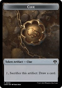 Magic: The Gathering Single - Commander Masters - Clue // Knight Double-Sided Token - FOIL Token/0040 Lightly Played