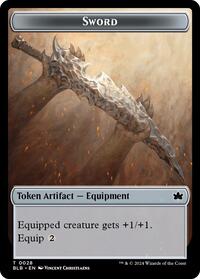 Magic: The Gathering Single - Bloomburrow - Sword // Manifold Mouse Double-Sided Token - FOIL Token/0028/0016 - Lightly Played