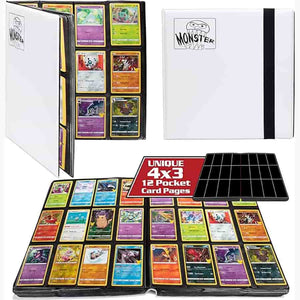 MONSTER 12 POCKET BINDER WITH SIDE LOADING PAGES: MATTE WHITE