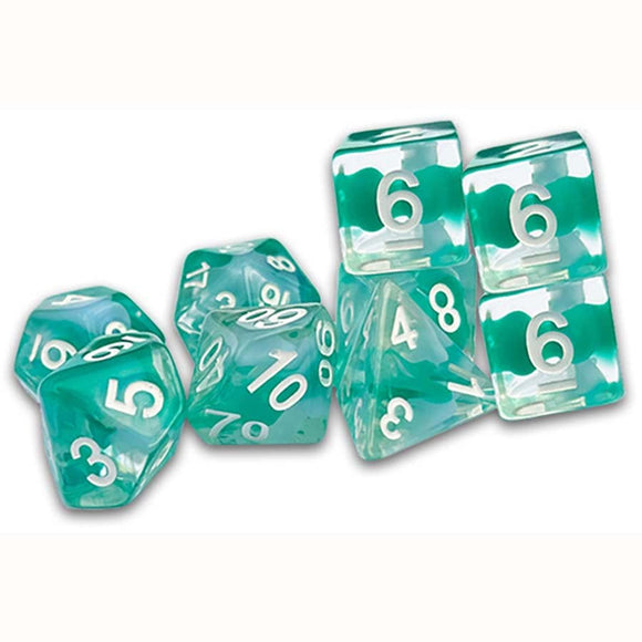 THRACIAN AZURE SWIRL DICE (TRADITIONAL 9CT)