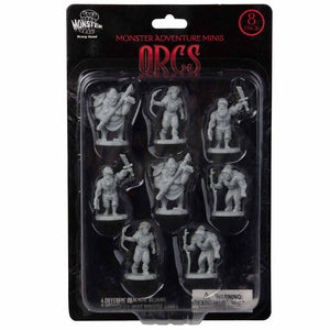 MONSTER ADVENTURE MINIS: UNPAINTED FIGURES: ORCS (8 PACK)