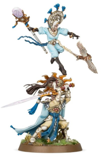 Warhammer Age of sigmar - Lumineth Realm-lords:  Ellania and Ellathor, Eclipsian Warsages