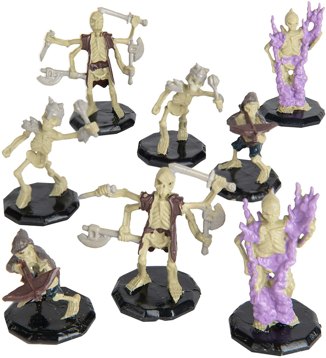 MONSTER ADVENTURE MINIS: PAINTED FIGURES: SKELETONS (8 PACK ...