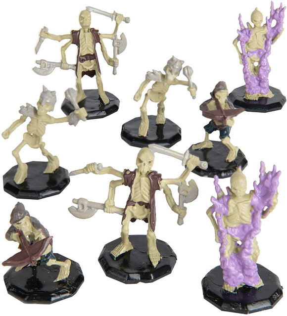 MONSTER ADVENTURE MINIS: PAINTED FIGURES: SKELETONS (8 PACK)