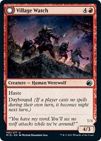 Magic: The Gathering Single - Innistrad: Midnight Hunt - Village Watch (Foil) - Uncommon/165 Lightly Played