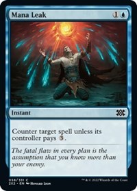 Magic: The Gathering Single - Double Masters 2022 - Mana Leak - FOIL Common/058 Lightly Played