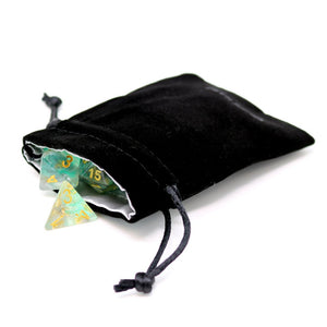 Satin Lined Velvet Bag - Small Black (3" x 4")